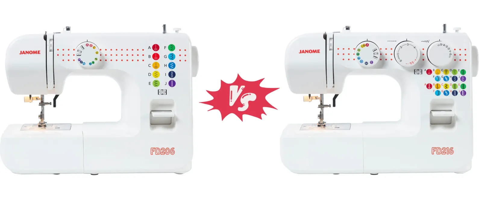 janome fd206 vs fd216